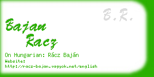 bajan racz business card